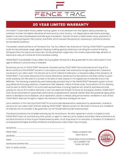 FenceTrac Warranty Thumbnail