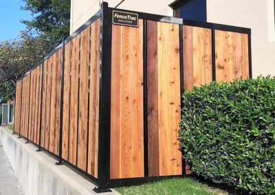 FenceTrac Wood Fence With Metal Posts
