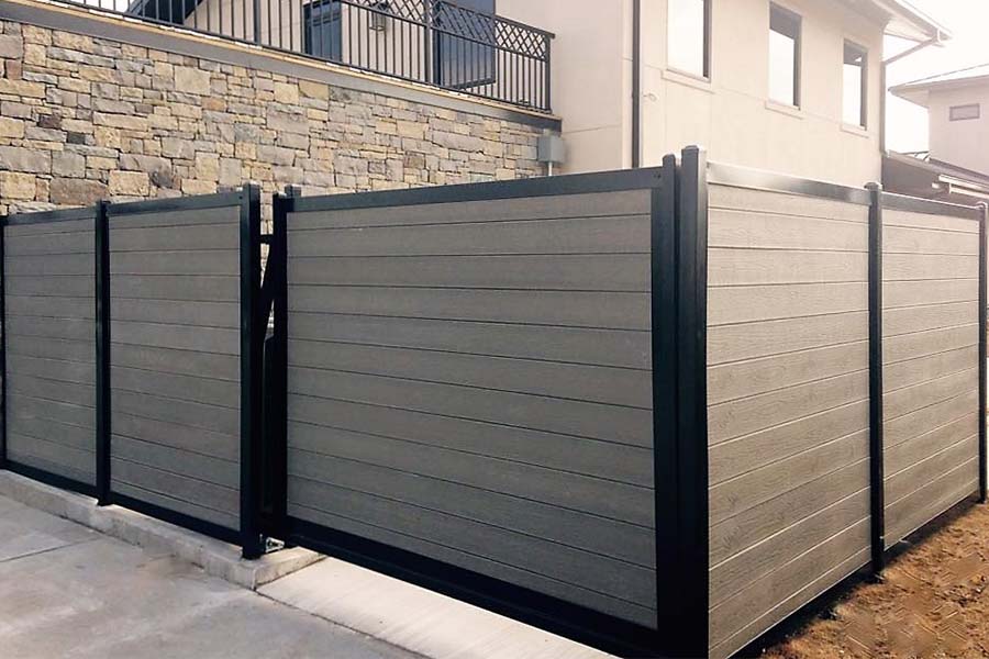 FenceTrac Dumpster Enclosure Composite & Metal Frame