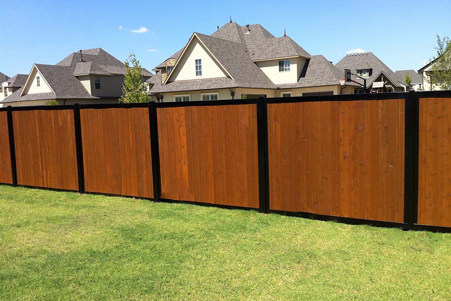 FenceTrac Neighborhood Perimeter Privacy Fence Wood & Metal