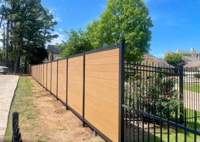 FenceTrac Residential Privacy Fence Wood & Metal Frame