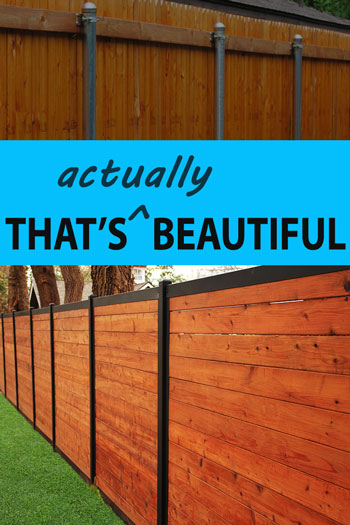 Build A Wood Fence With Metal Posts (That'S Actually Beautiful)