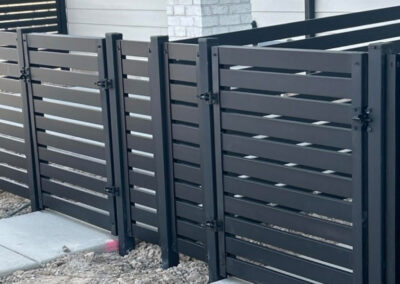 Commercial Privacy Fence Gray Black
