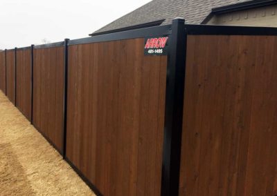 Wood and Metal Privacy Fence
