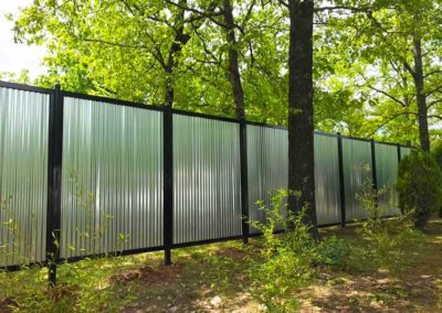 Corrugated Metal Privacy Fence