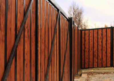 Wood & Metal Privacy Fence