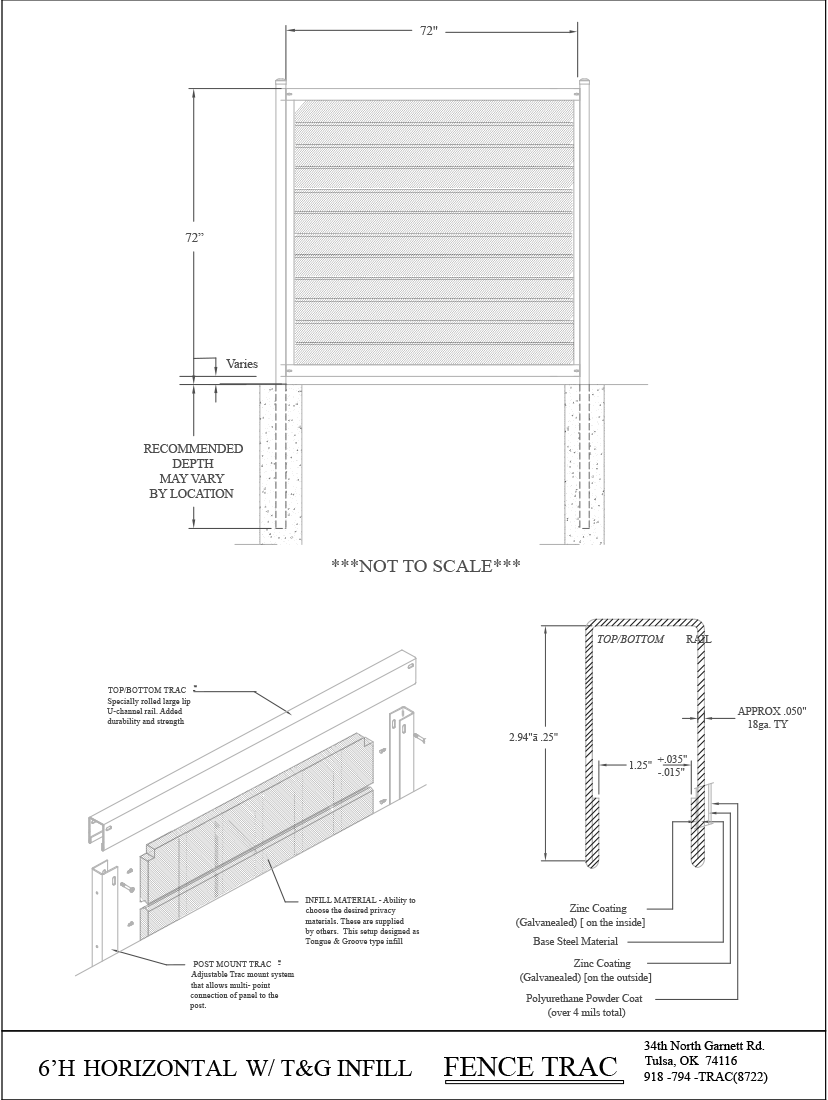 specifications drawings fencetrac