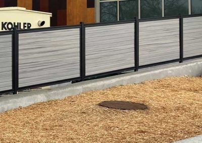 Fence Attached to Side of Retaining Wall