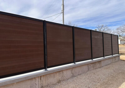 Horizontal Privacy Fence Under Construction