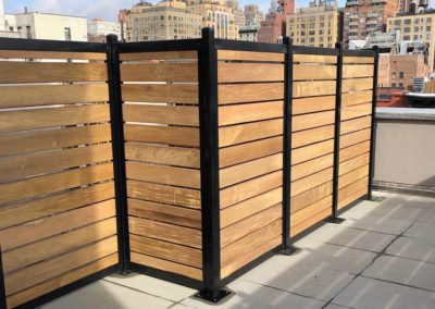 Rooftop Horizontal Wood Slat