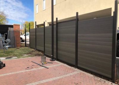 Horizontal Privacy Fence Under Construction