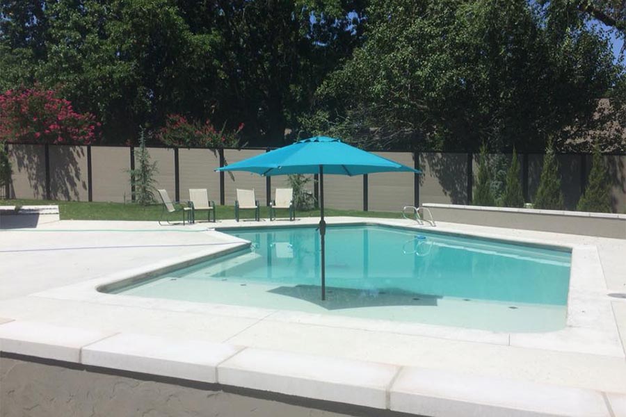 Horizontal No Gaps Pool Privacy Fence