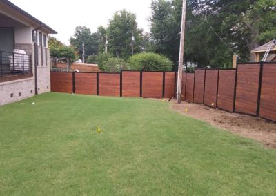 Horizontal Cedar Stained Fence