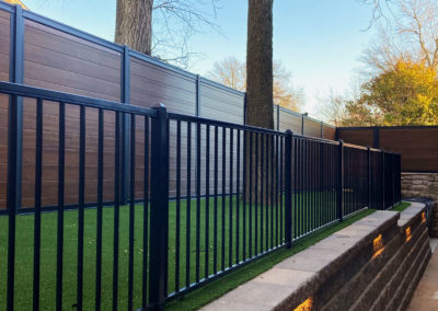 Double Fence Horizontal Privacy Fence & Metal Fence