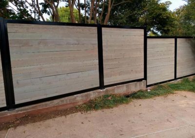 Horizontal Fence Mounted to Wall