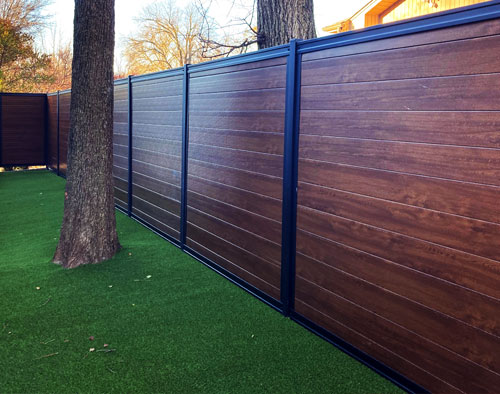 Privacy Fence With Metal Posts Frame