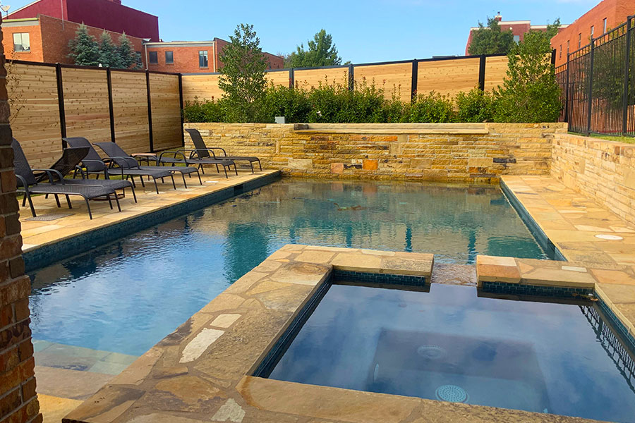 Tall Privacy Fence Around Pool