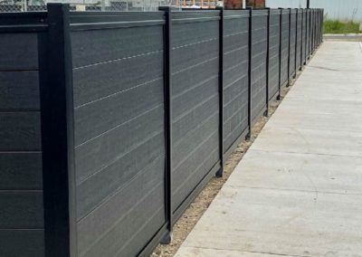 FenceTrac Black Metal Frame Privacy Fence