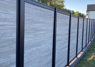 Horizontal Metal Frame Privacy Fence