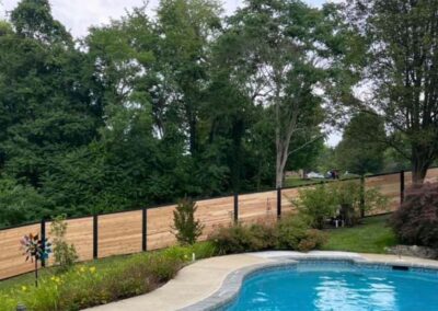 Pool Backyard Privacy Fence Wood Metal