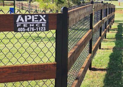 Highplains Ranch Rail Black Chain Link Fence