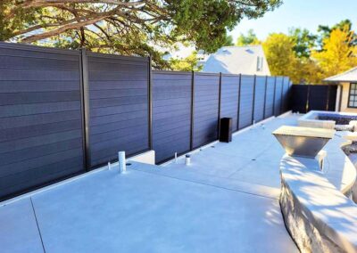 Black LuxeCore Composite Horizontal Fence Patio Pool Privacy