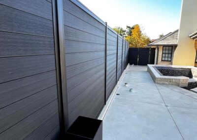 Black LuxeCore Composite Horizontal Fence Patio Pool Privacy