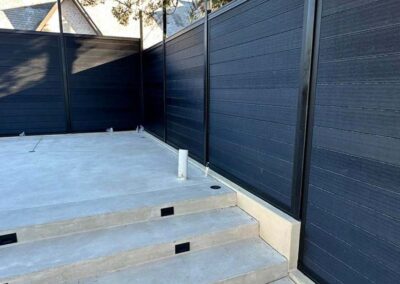 Black LuxeCore Composite Horizontal Fence