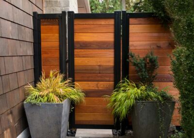 Horizontal Metal Wood Privacy Fence Gate