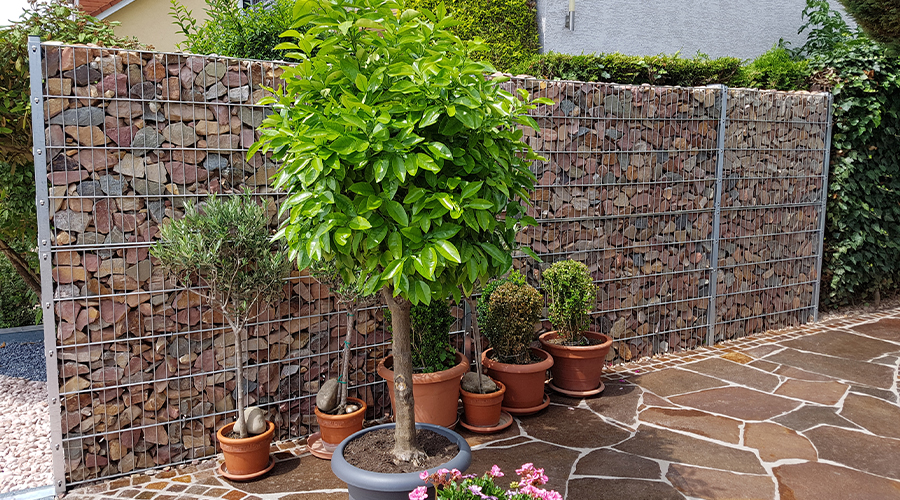 Rock Patio Privacy Wall