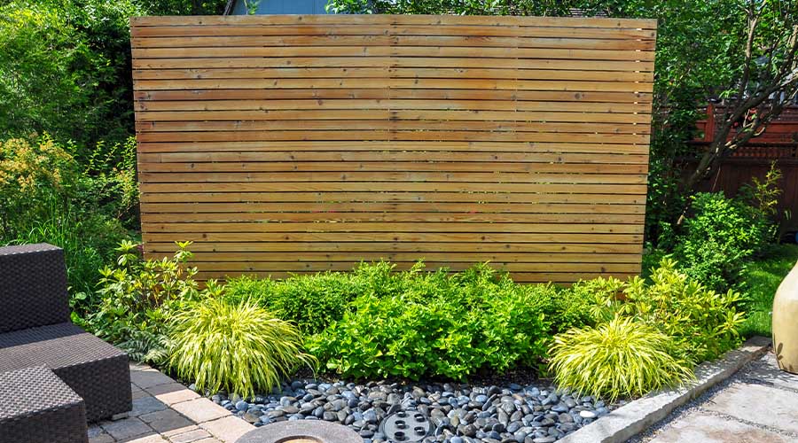 Wood Privacy Wall for Patio