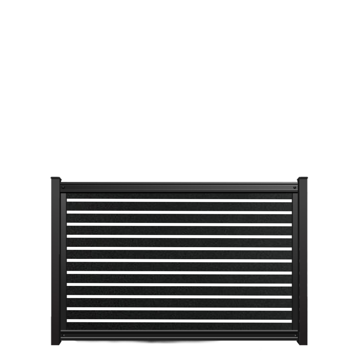 4x6 fencetrac fence horizontal black slat