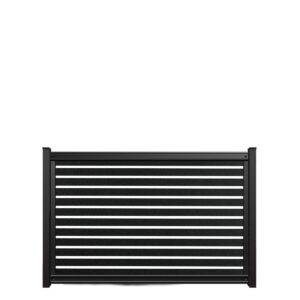 4x6 fencetrac fence horizontal black slat