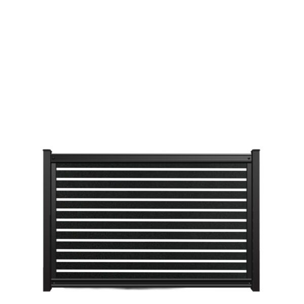 4x6 fencetrac fence horizontal black slat