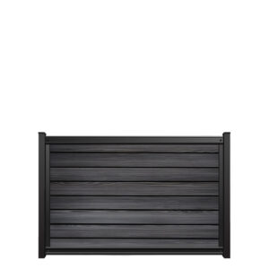 4x6 fencetrac fence panel horizontal luxecore composite black onyx