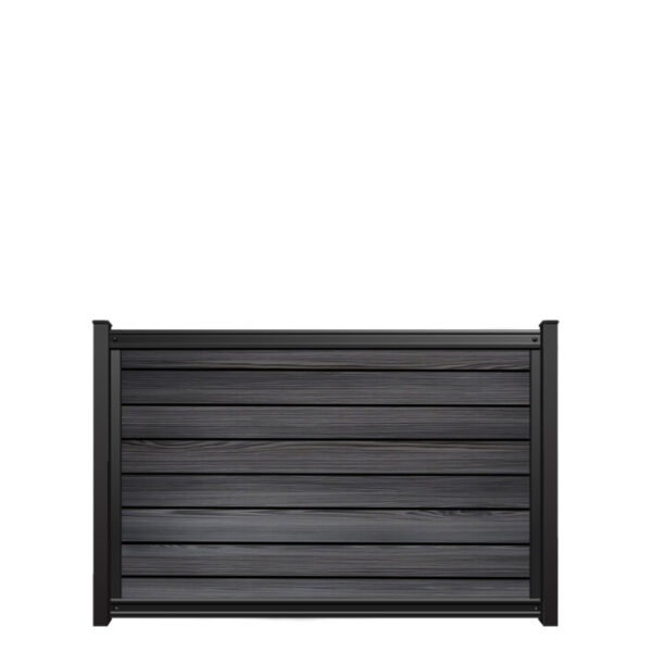 4x6 fencetrac fence panel horizontal luxecore composite black onyx