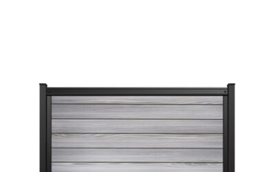 FenceTrac 4′ x 6′ Horizontal Privacy Fence Panel – Harbor Gray LuxeCore Composite Boards