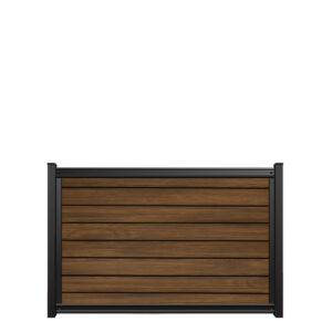 4x6 fencetrac fence panel horizontal luxecore composite timber brown