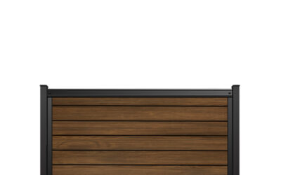 FenceTrac 4′ x 6′ Horizontal Privacy Fence Panel – Timber Brown LuxeCore Composite Boards