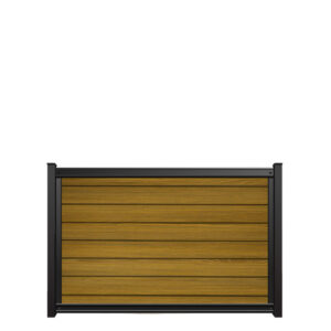 4x6 fencetrac fence panel horizontal luxecore composite tropical teak