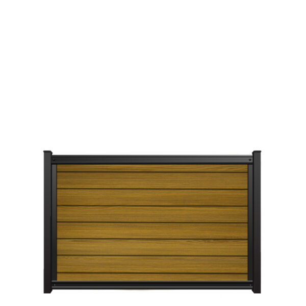 4x6 fencetrac fence panel horizontal luxecore composite tropical teak