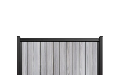FenceTrac 4′ x 6′ Vertical Privacy Fence Panel – Harbor Gray LuxeCore Composite Boards