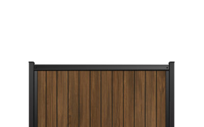 FenceTrac 4′ x 6′ Vertical Privacy Fence Panel – Timber Brown LuxeCore Composite Boards