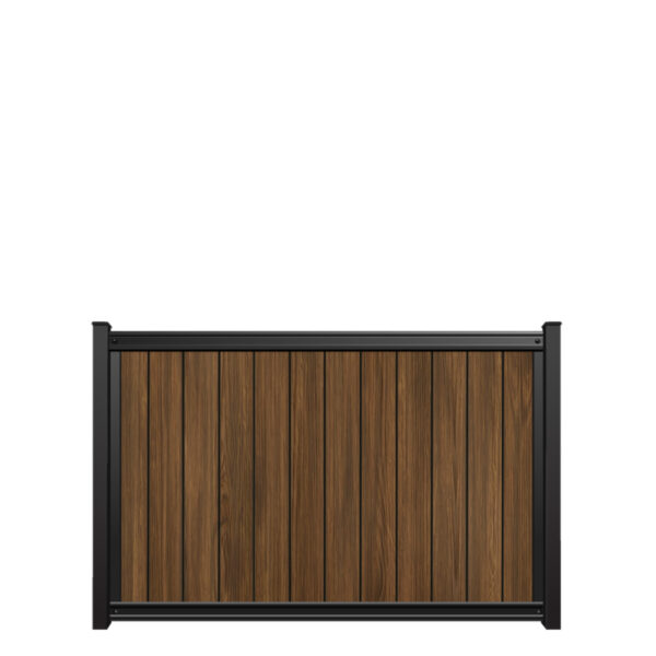 4x6 fencetrac fence panel vertical luxecore composite timber brown