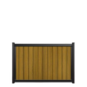 4x6 fencetrac fence panel vertical luxecore composite tropical teak