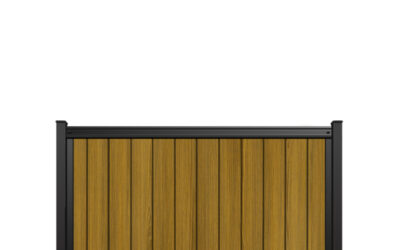 FenceTrac 4′ x 6′ Vertical Privacy Fence Panel – Tropical Teak LuxeCore Composite Boards