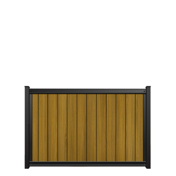 4x6 fencetrac fence panel vertical luxecore composite tropical teak