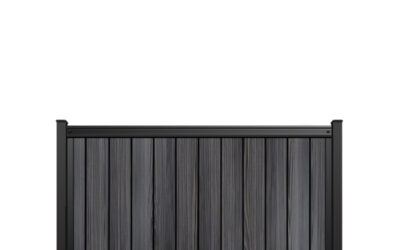 FenceTrac 4′ x 6′ Vertical Privacy Fence Panel – Black Onyx UltraBlend PVC Boards