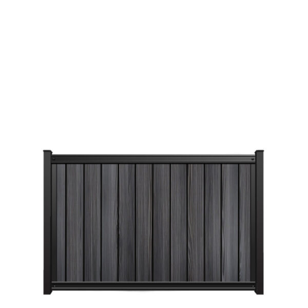 4x6 fencetrac fence panel vertical ultrablend pvc black onyx