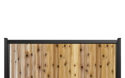 FenceTrac 4′ x 8′ Vertical Privacy Fence Panel – Cedar Wood Boards